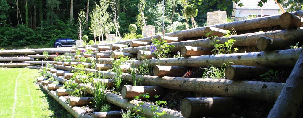 blocages rondins et bacs plantation